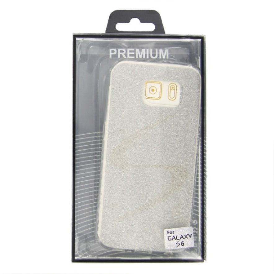 TPU Handyhülle für Samsung Galaxy S6 silber Glitter Schutz
