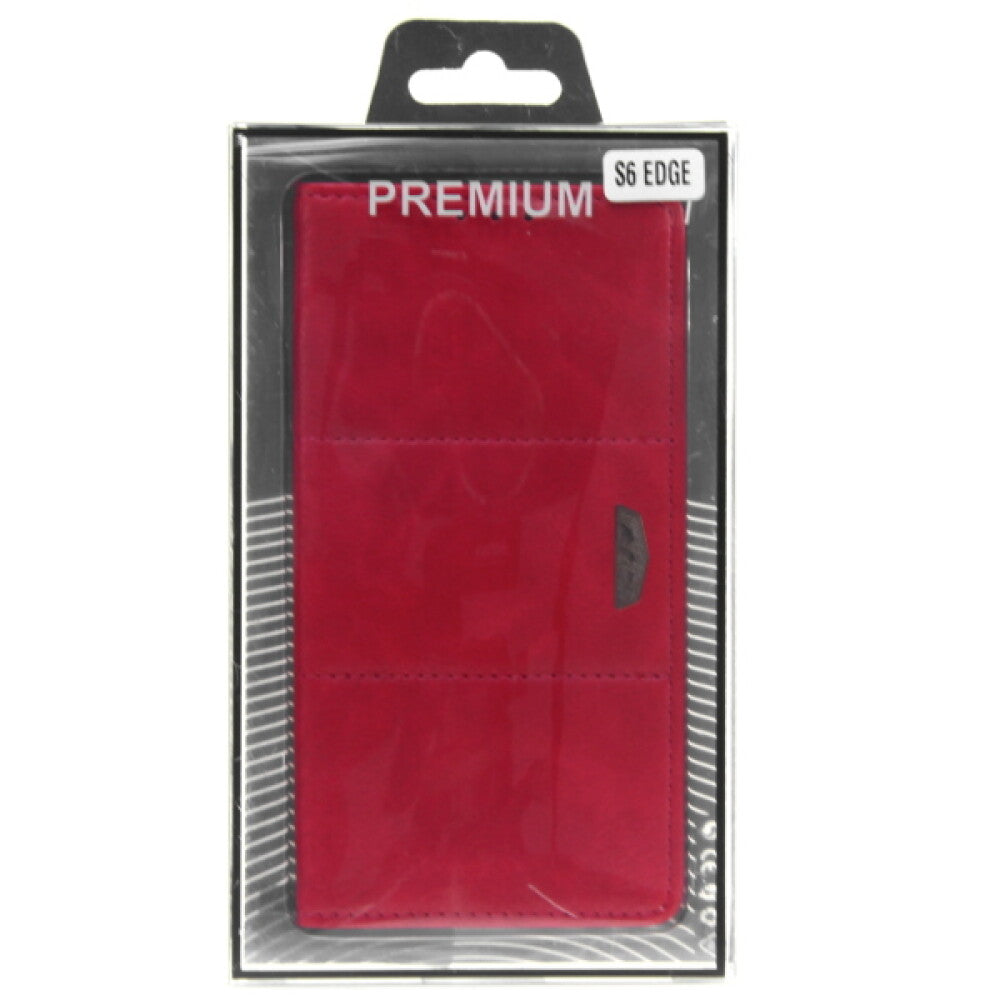 Book Case Handyhülle für Galaxy S6 Edge Pink 4250710565498
