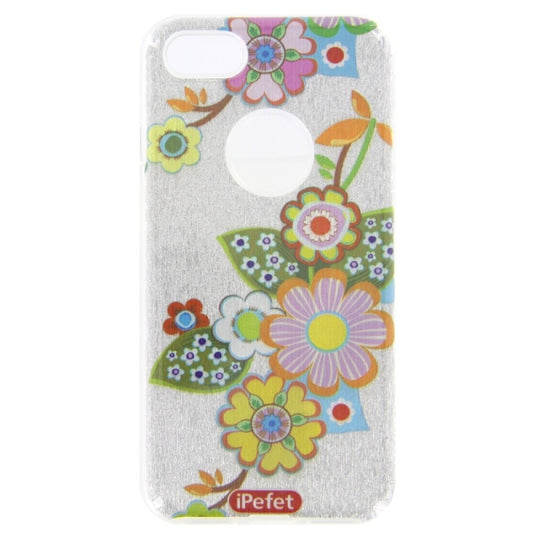 Silikonhülle Handyhülle für iPhone 7 Glitzer-Blumenmuster Schutzhülle