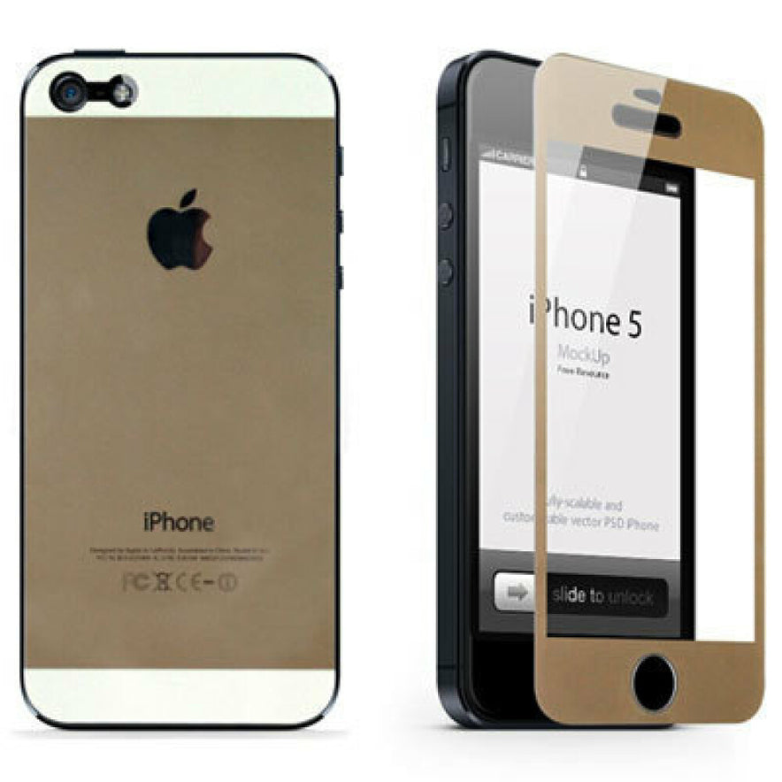 Original Panzerfolie Blickschutz für iPhone 5s 9H Schutzglas 2 in 1