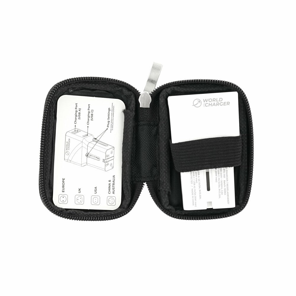Prio Schnelllade-Weltreiseladegerät, 20W PD (USB C) + QC 3.0 (USB A) weiß
