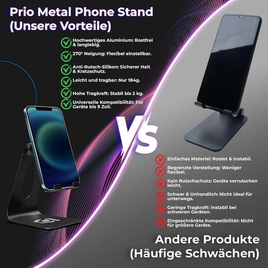 prio Metal Smartphone Halterung schwarz