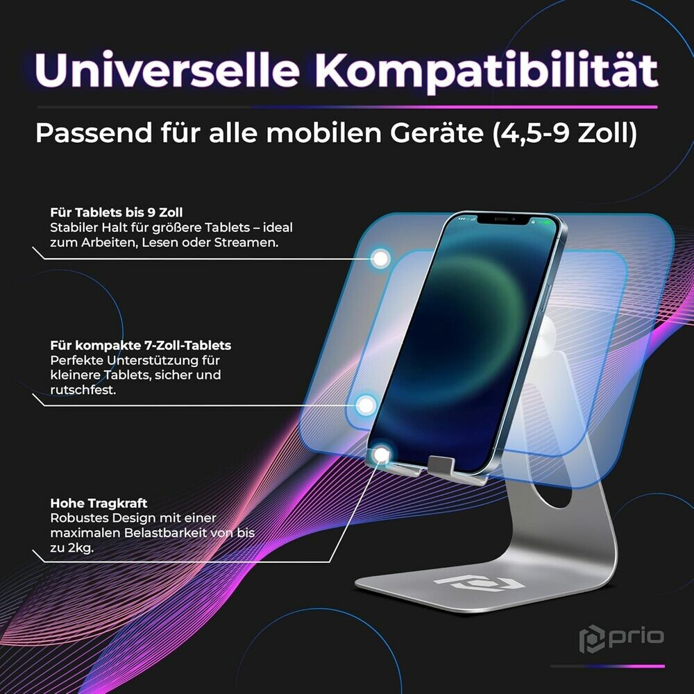 prio Metal Smartphone Halterung silber