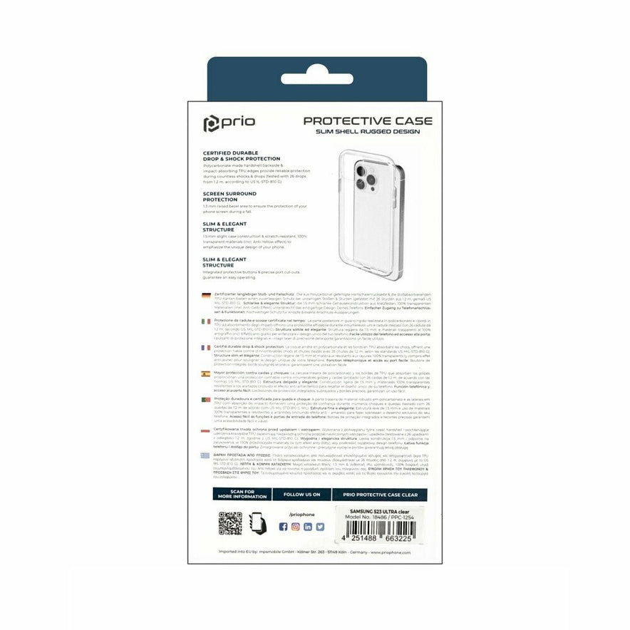Prio Schutzhülle / Case für Samsung S23 Ultra klar