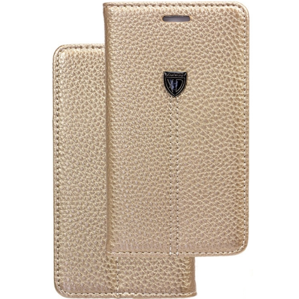 Original Book Case Handyhülle für Samsung Galaxy A7 2017 Gold Schutz Tasche