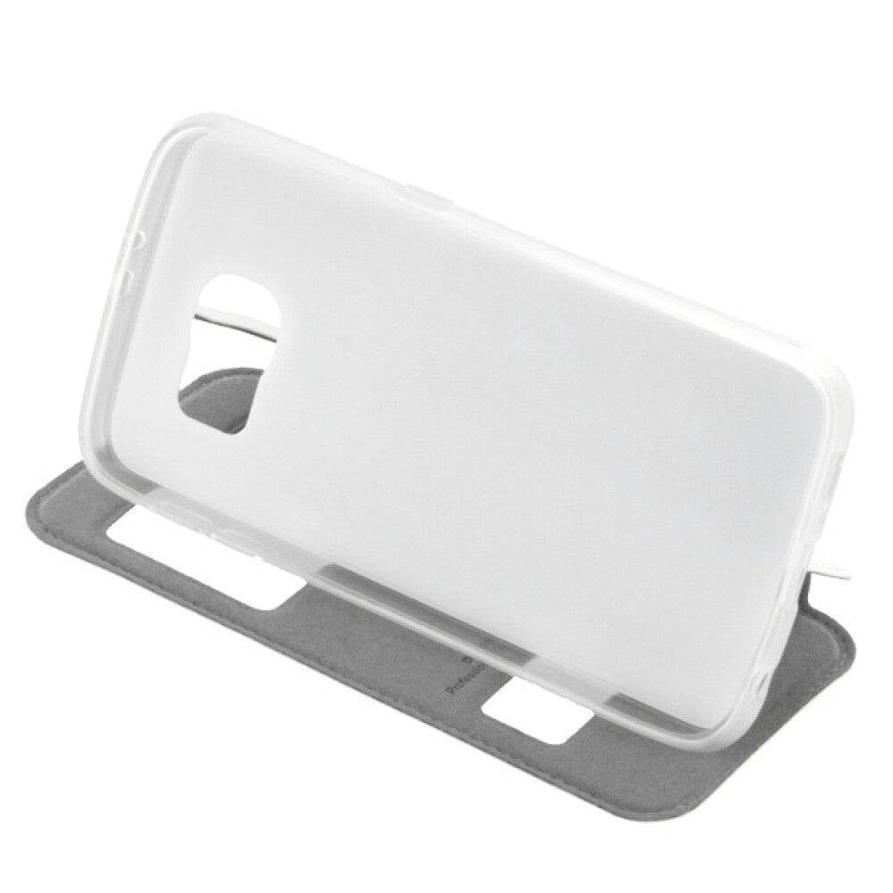 Lux Magnet Flip Handyhülle für Samsung Galaxy S6 weiß