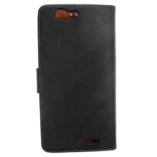 Leder Handyhülle für Huawei G7 Schwarz Schutz Case 4250710564347