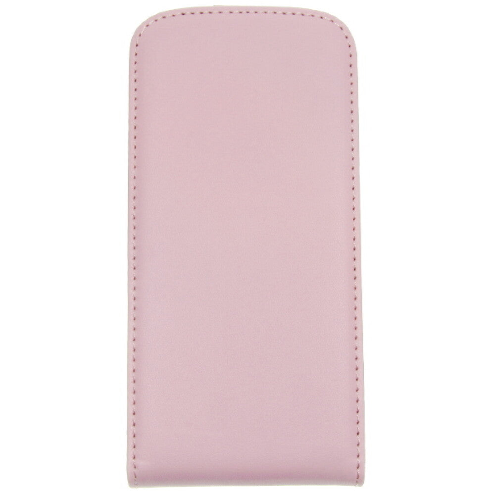 Slim Leder Flip Handyhülle für Galaxy S5 Mini Rosa Schutz Tasche