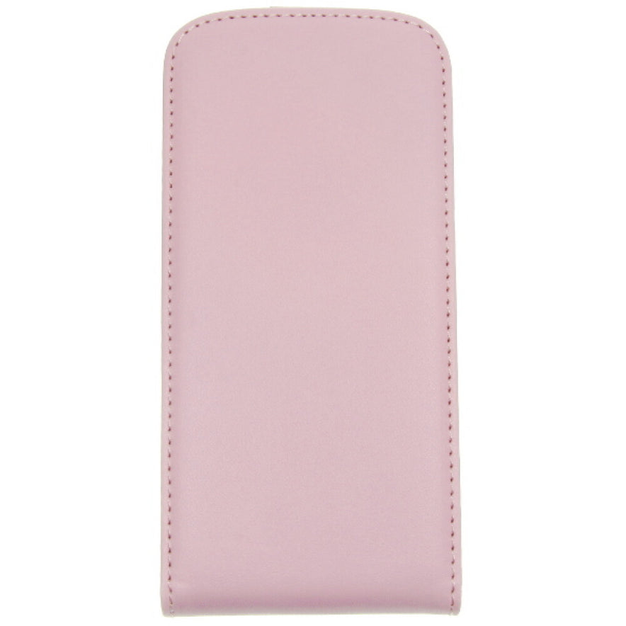 Slim Leder Flip Handyhülle für Galaxy S5 Mini Rosa Schutz Tasche