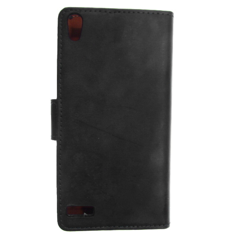 Book Case Handyhülle für Huawei P6 Schwarz 4250710543205