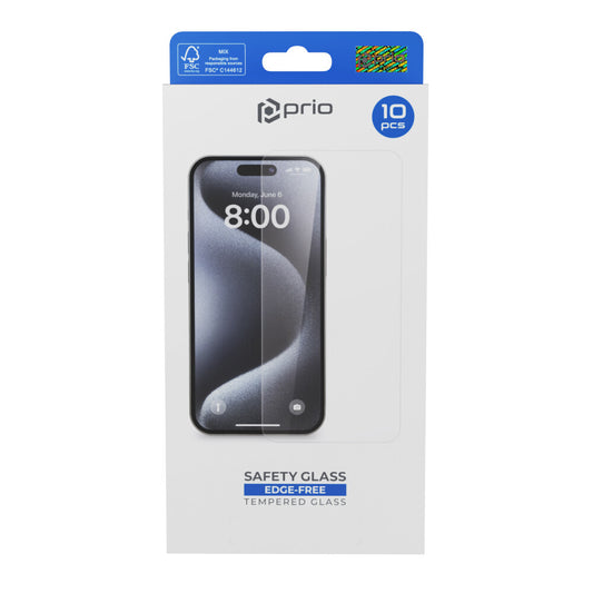prio 10x 3D Panzerglas Displayschutzfolie für iPhone iPhone 17 Air (6,5 Zoll) schwarz
