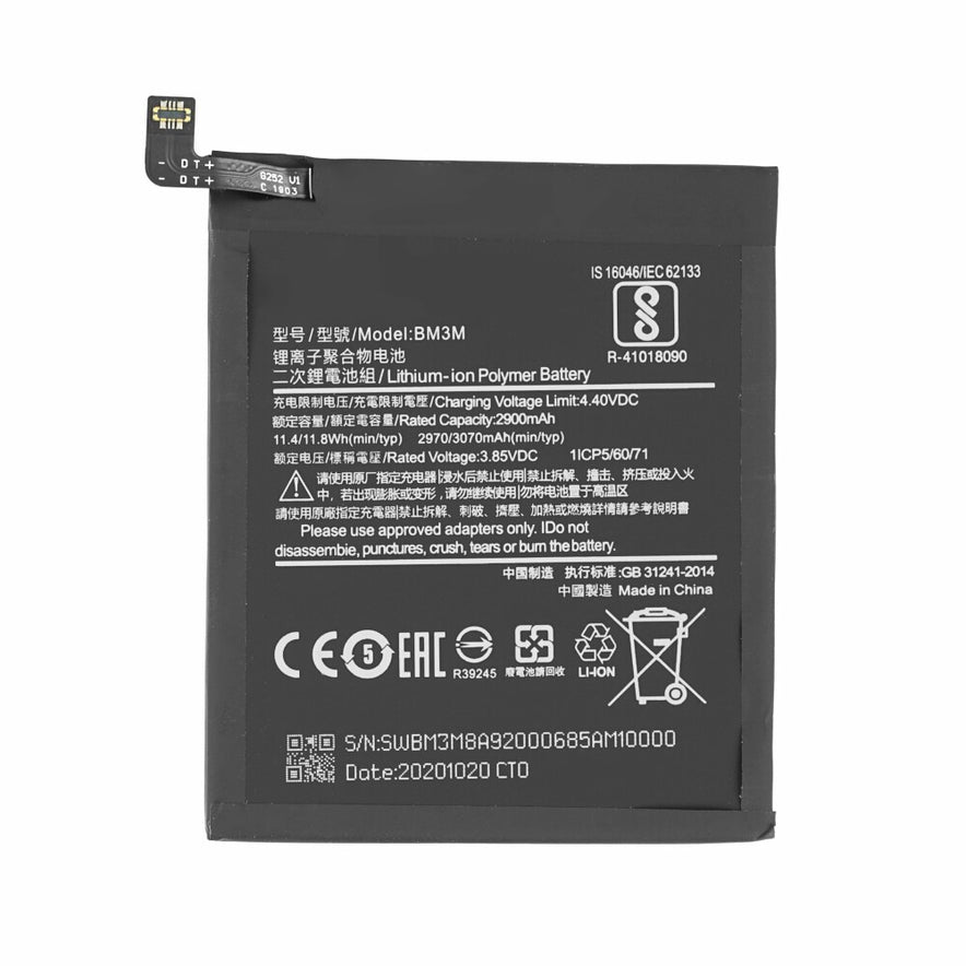 Original Akku für Xiaomi Mi 9 SE BM3M 3070 mAh Batterie Accu Ersatzakku