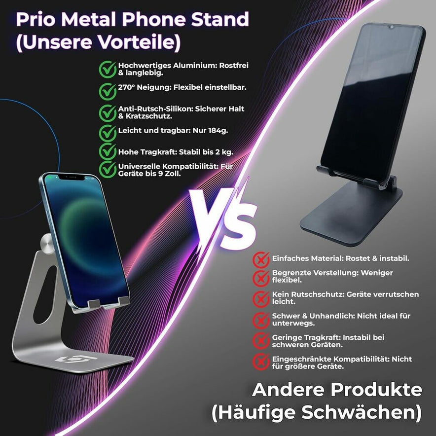 prio Metal Smartphone Halterung silber