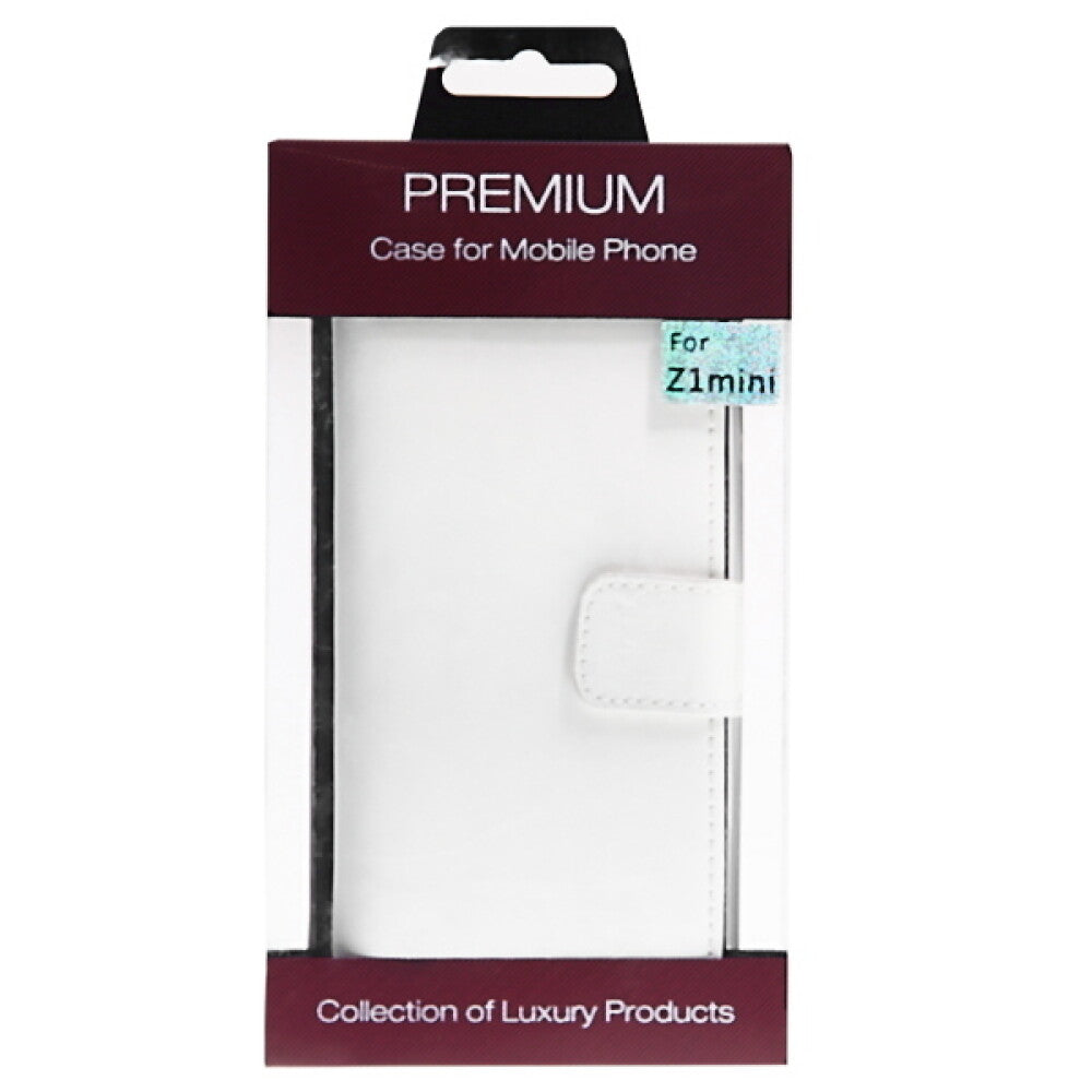 Book Case Handyhülle für Sony Xperia Z1 Compact Weiß 4250710549207