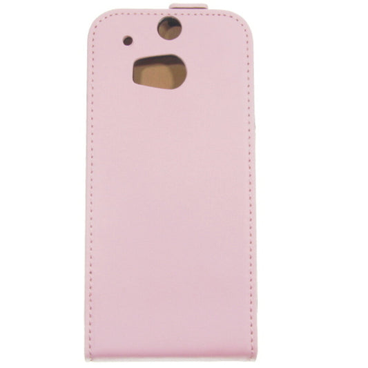 Slim Leder Flip Handyhülle für HTC One M8 pink