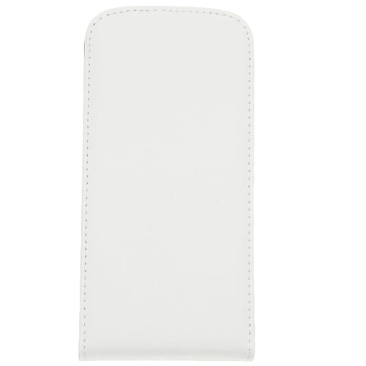 Slim Leder Flip Hülle für Galaxy S5 Mini Weiß Handy Tasche Schutz Case