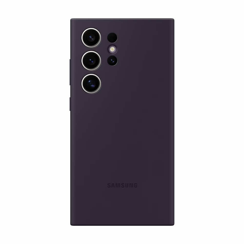 Original Silikonhülle für Samsung Galaxy S24 Ultra Dunkelviolett EF-PS928TEEGWW