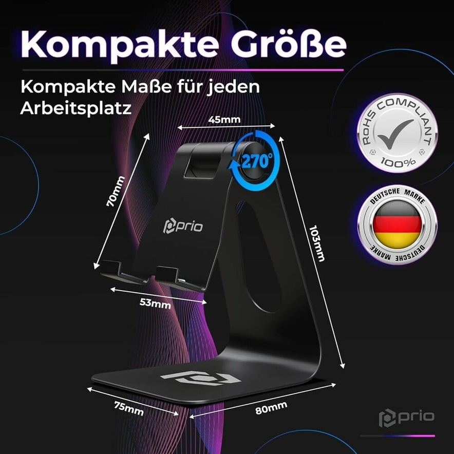 prio Metal Smartphone Halterung schwarz