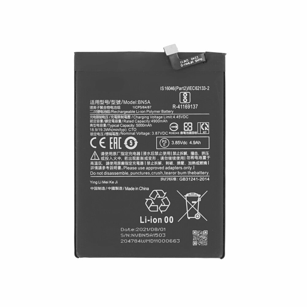 BN5A Akku für Redmi 10 Note 10 5G Poco M3 Pro wie Original 5000mAh Batterie