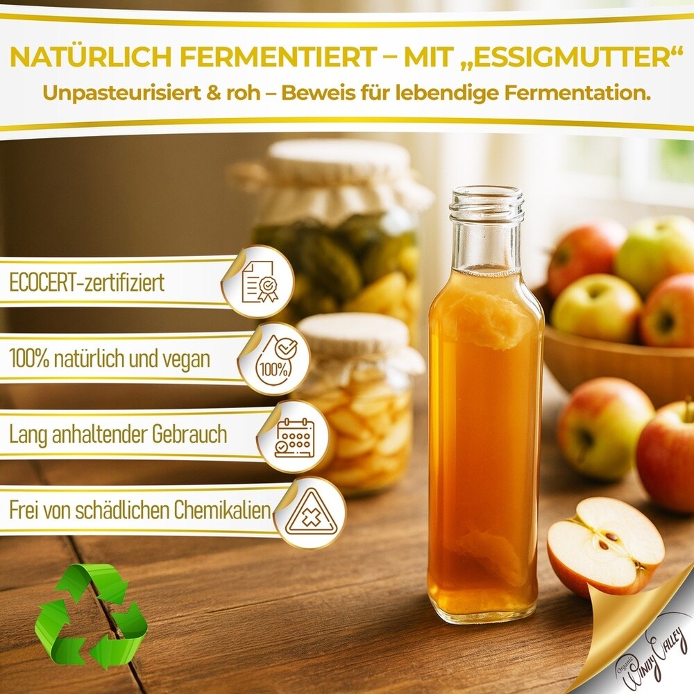 BIO Apfelessig, Bio-Apfel/Essig, ECOCERT Certification, 500ml