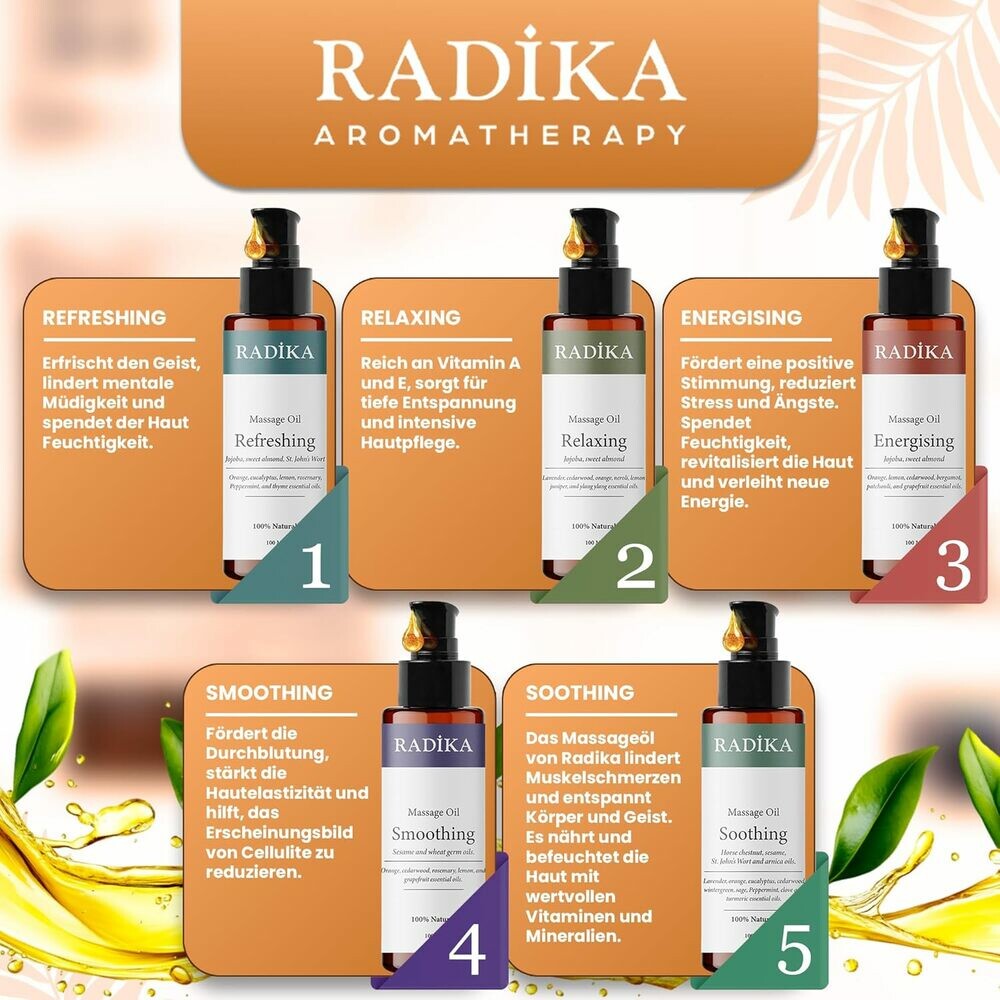 Massageöl, Entspannendes Massage-Öl, 100% Rein, BIO, natürlich, 100 ml
