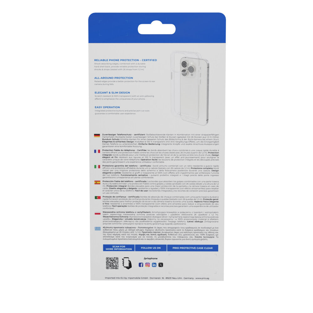 prio Hardcover Handyhülle für Samsung S24 FE klar Schutzhülle Tasche