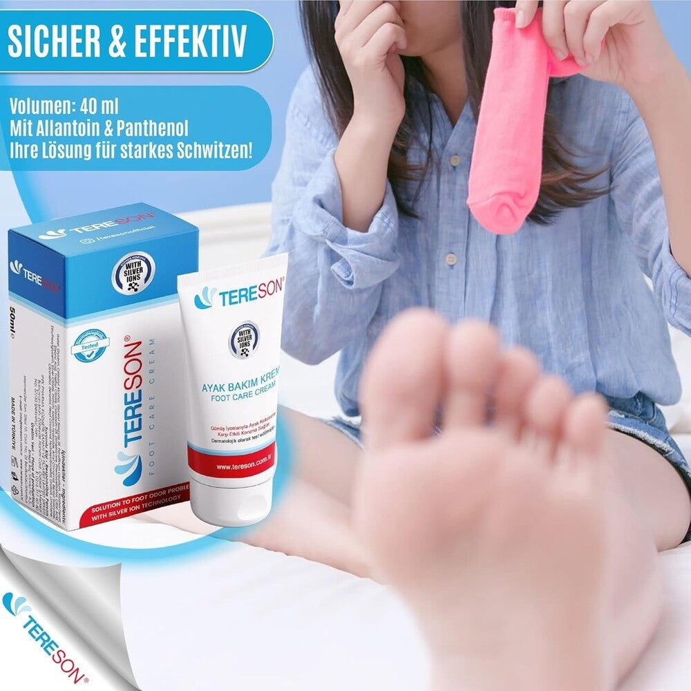 Fußcreme gegen Fußgeruch 50ml – Unisex, Feuchtigkeit & Frische für Füße