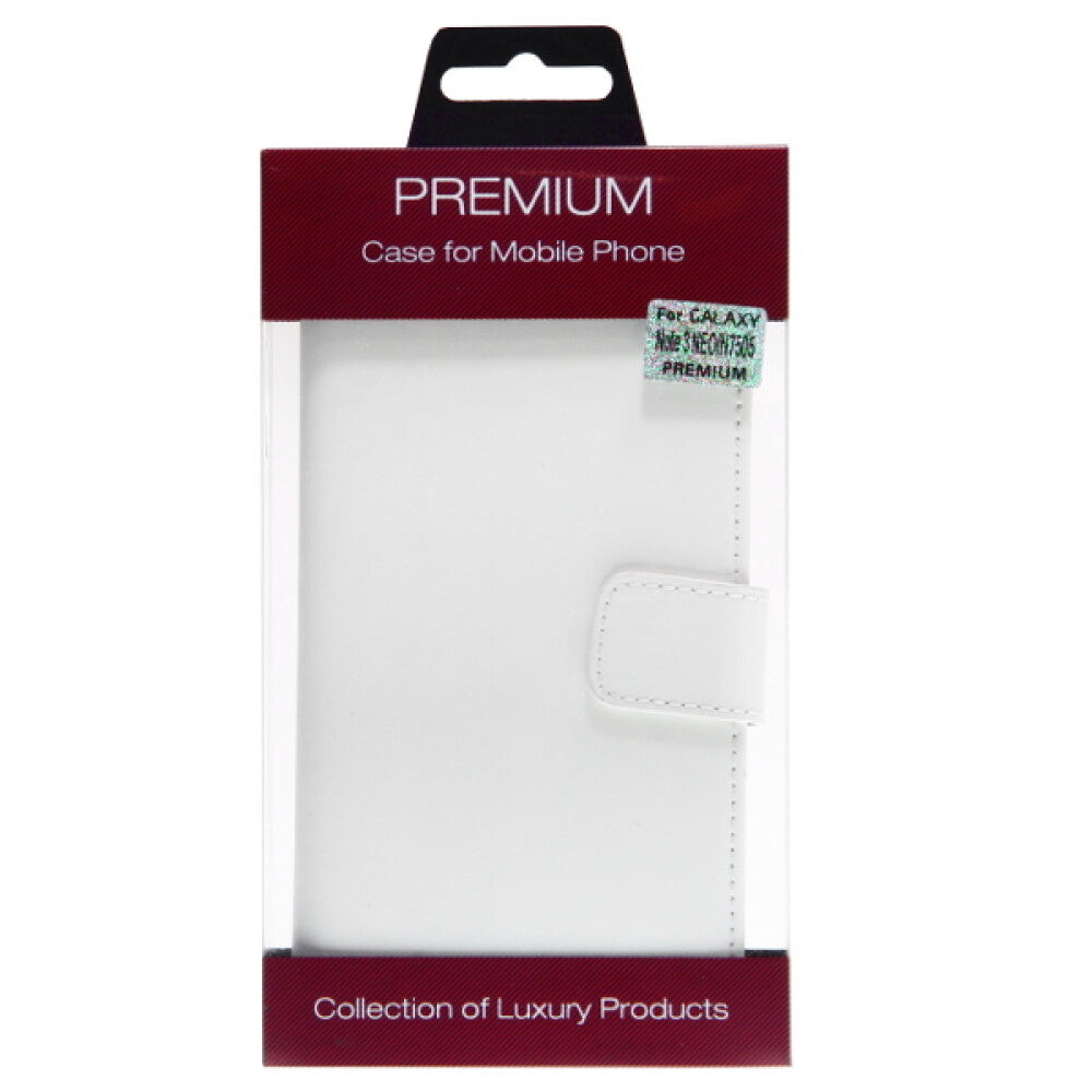 Book Case Handyhülle für Samsung Galaxy Note 3 Neo Weiß Leder 4250710552801
