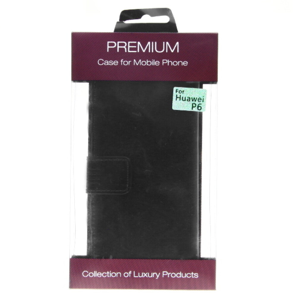 Book Case Handyhülle für Huawei P6 Schwarz 4250710543205