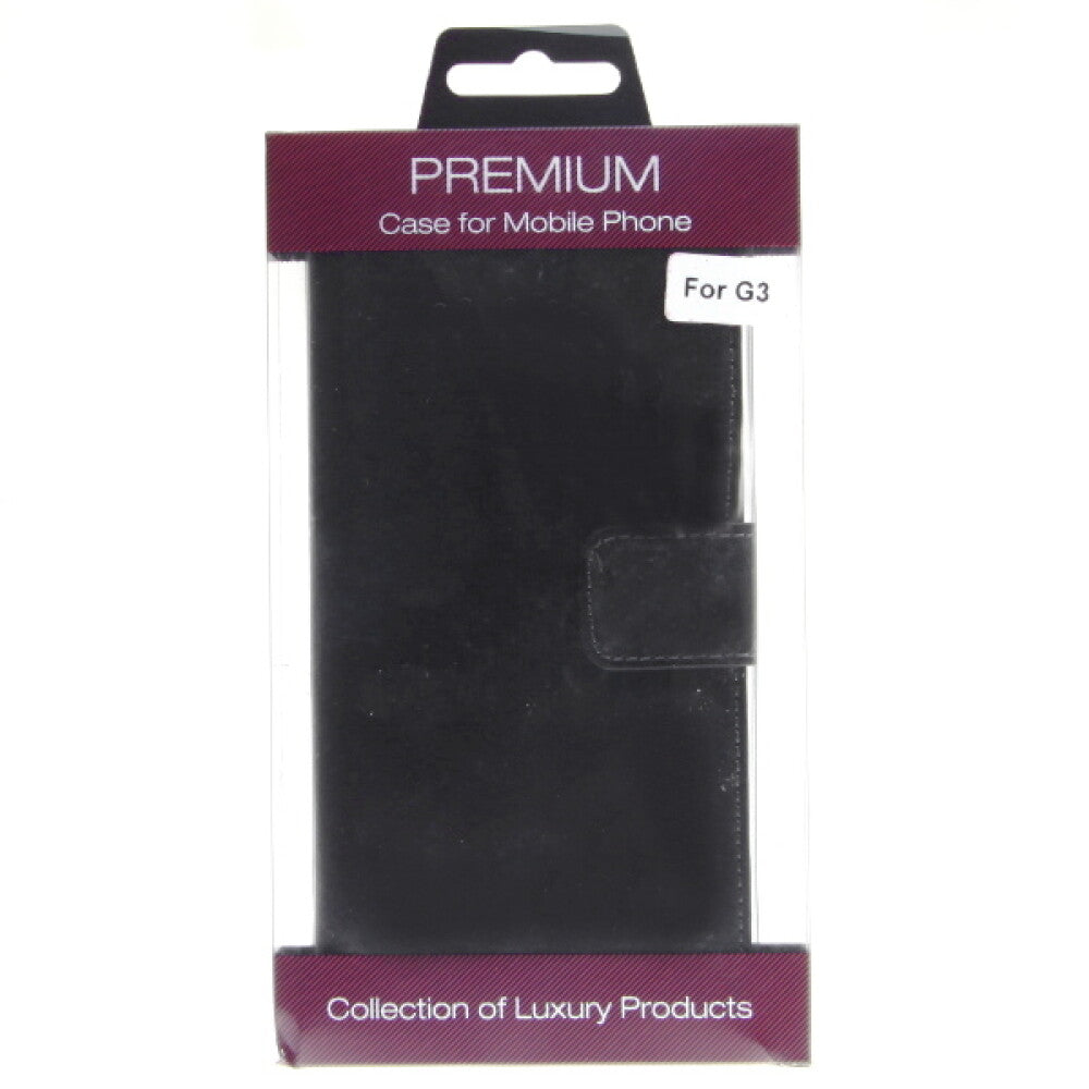 Leder Handyhülle für LG G3 Schwarz 4250710554010