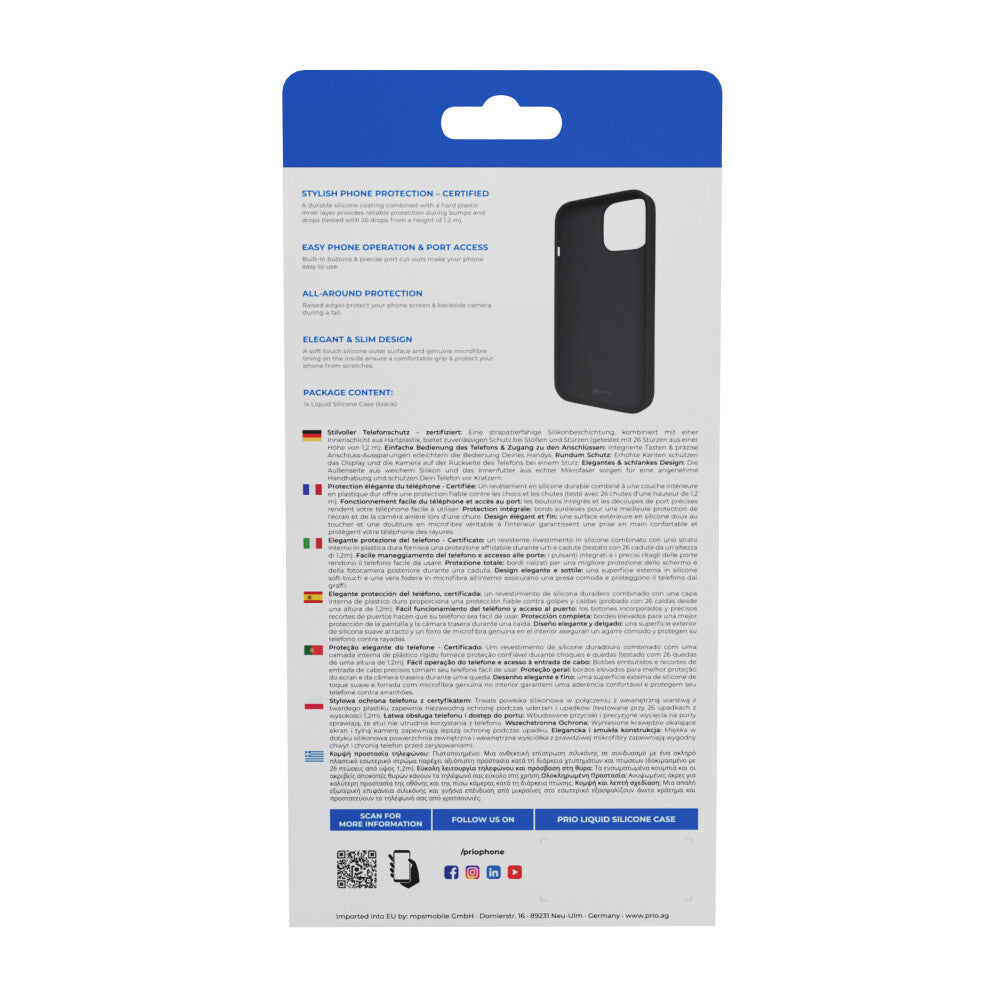 prio Liquid Silicone Case für Samsung S25 schwarz