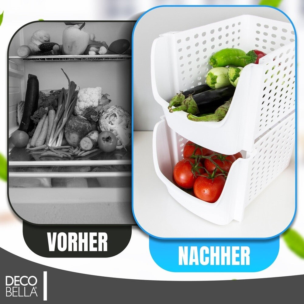 Storage Organizer, 29×21,5×15,9 cm, Plastik, Weiß