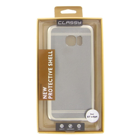 Silikonhülle für Samsung Galaxy S7 Edge Silber Handy Tasche Schutz