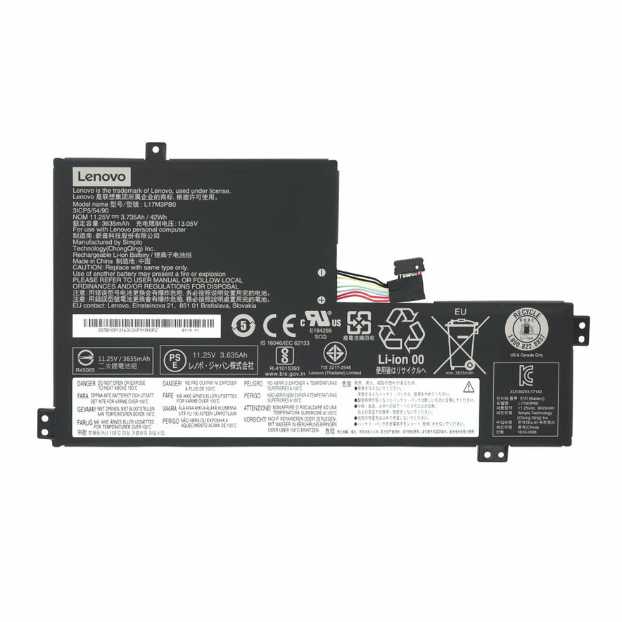 Original Lenovo Chromebook Akku L17M3PB0 42Wh 3 Zellen Batterie 5B10Q13163