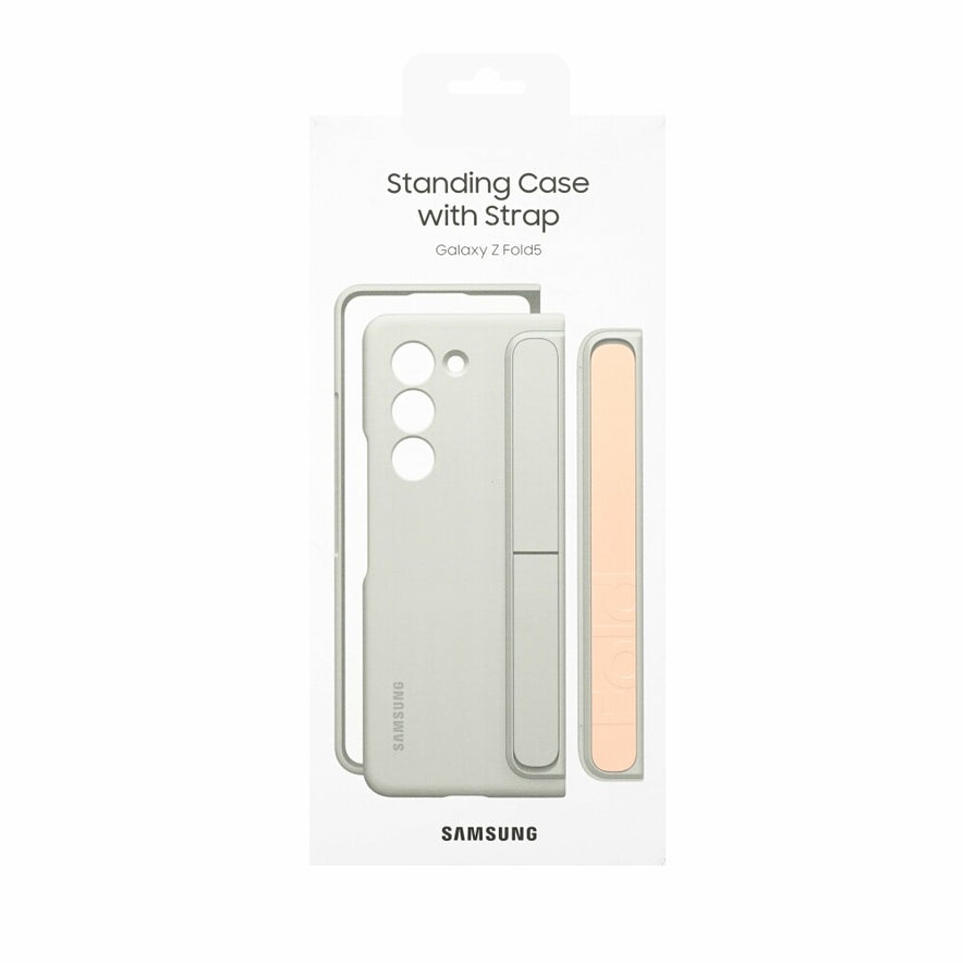 Original Standing Cover Handyhülle Samsung Galaxy Z Fold 5 Sand EF-MF946CUEGWW