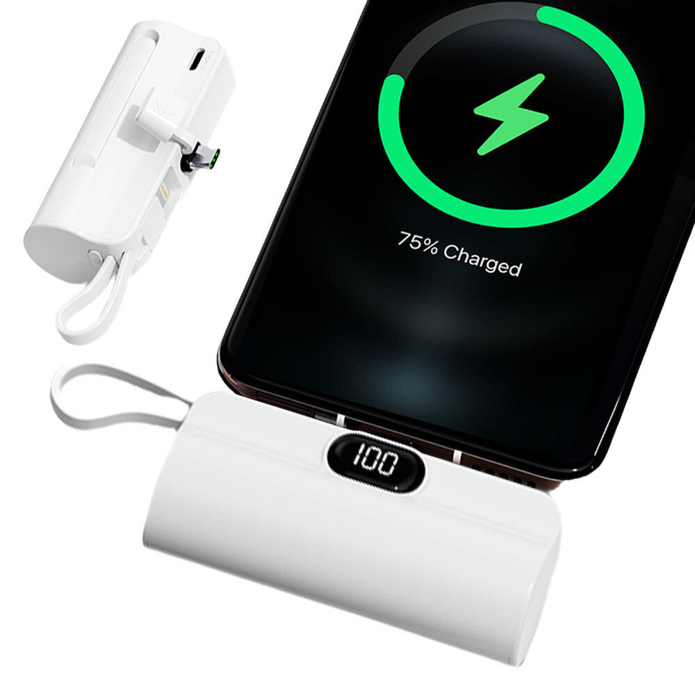 UFUZON Mini Powerbank 5k mah-Weiß