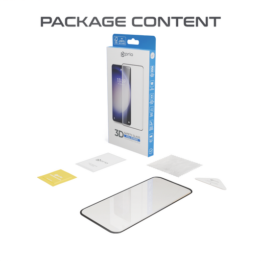 prio 3D Panzerglas Schutzfolie für Samsung S24 FE schwarz