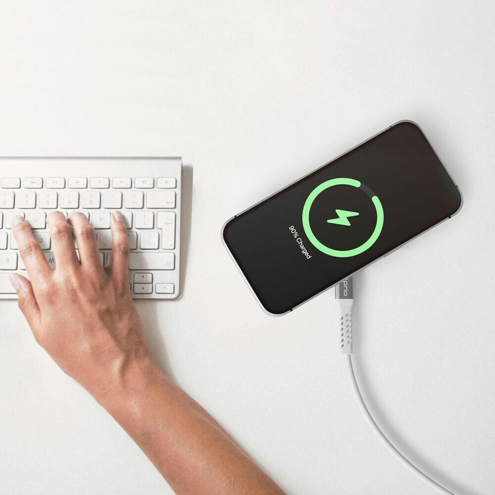 prio Magnetisches kabelloses Ladegerät MAG (USB C) silber
