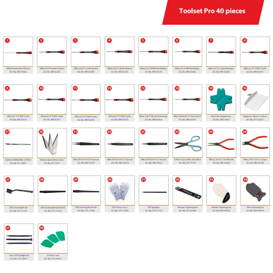Wrepair 40-piece Toolset Pro