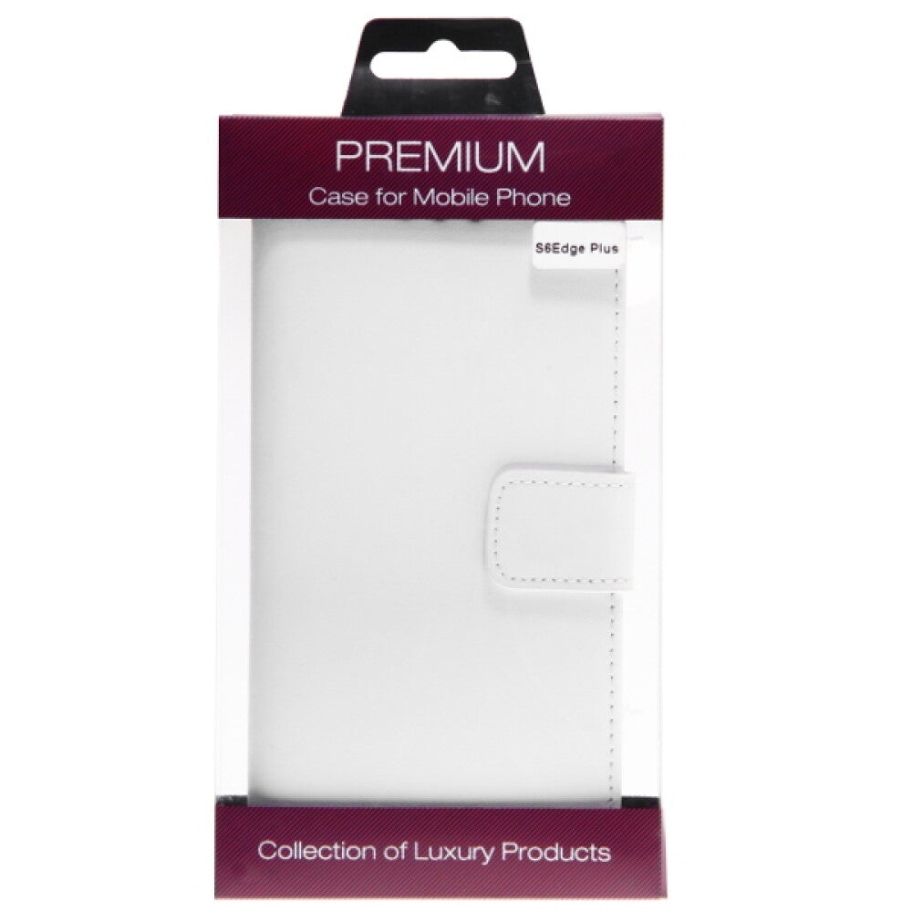 Book Case Handyhülle Galaxy S6 Edge Plus Weiß Leder Tasche Schutz 4250710564828