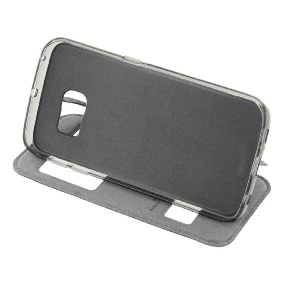 Lux Magnet Flip Handyhülle für Samsung S6 Edge Schwarz