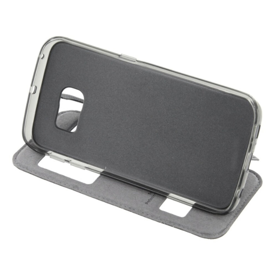 Lux Magnet Flip Handyhülle für Samsung S6 Edge Schwarz