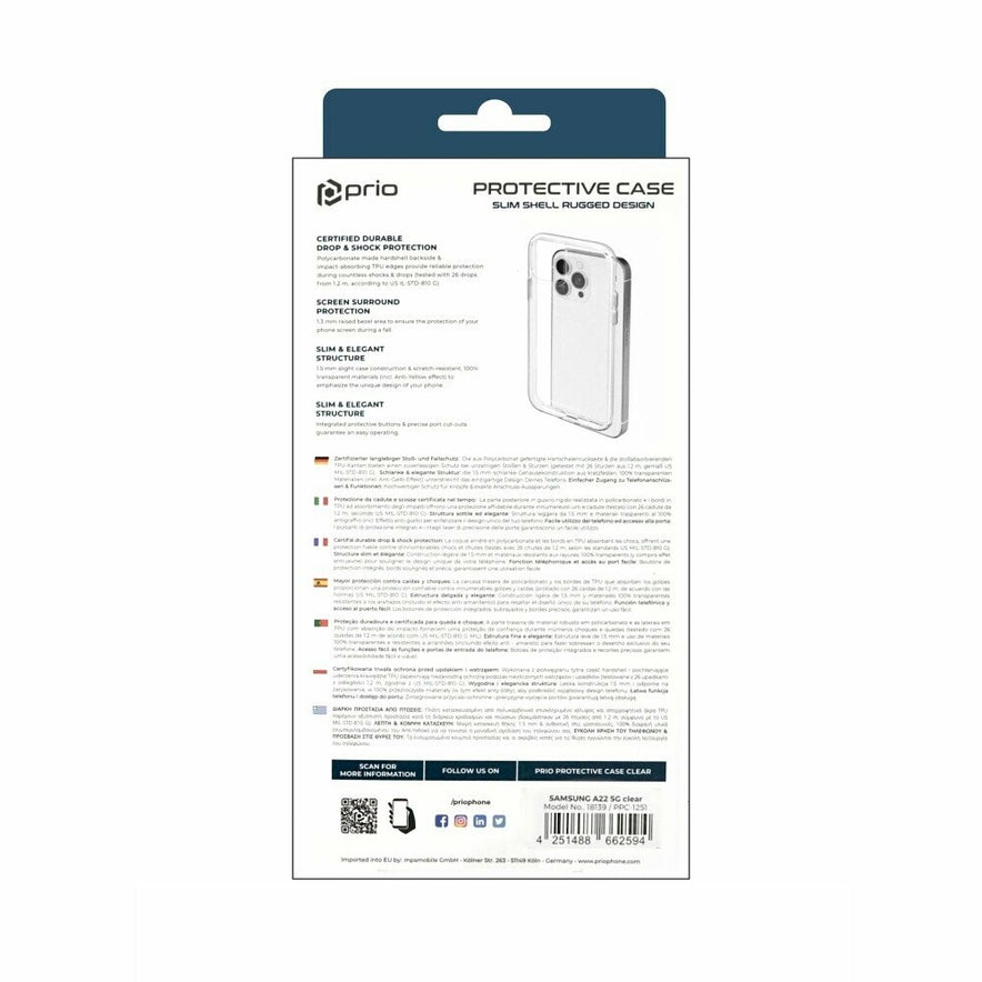 Prio Schutzhülle für Samsung A22 5G clear