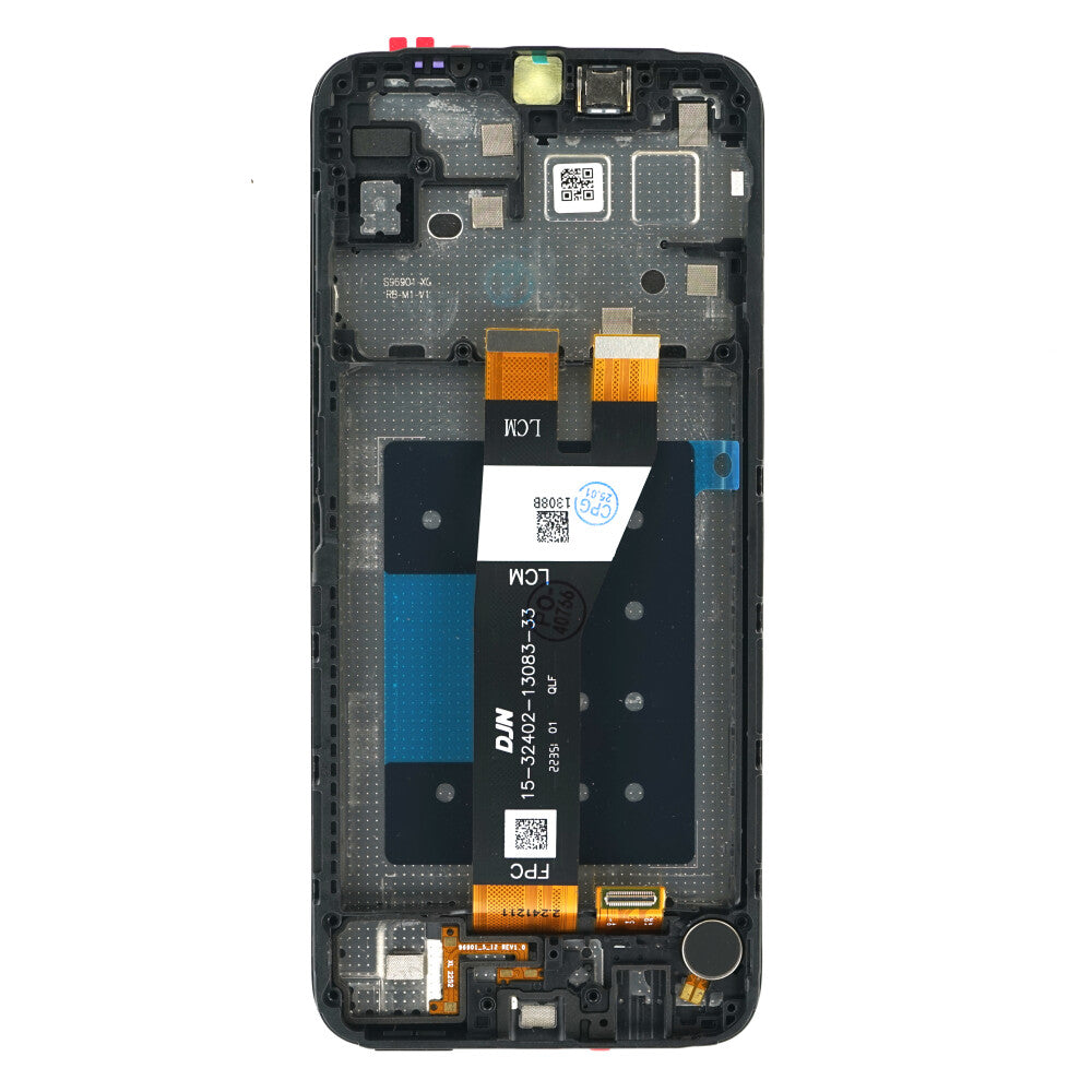 Display + Rahmen + Kleinteile (Kleber, Flex, Lautsprecher, Vibrator) SM-A146P Galaxy A14 5G (US Version) schwarz