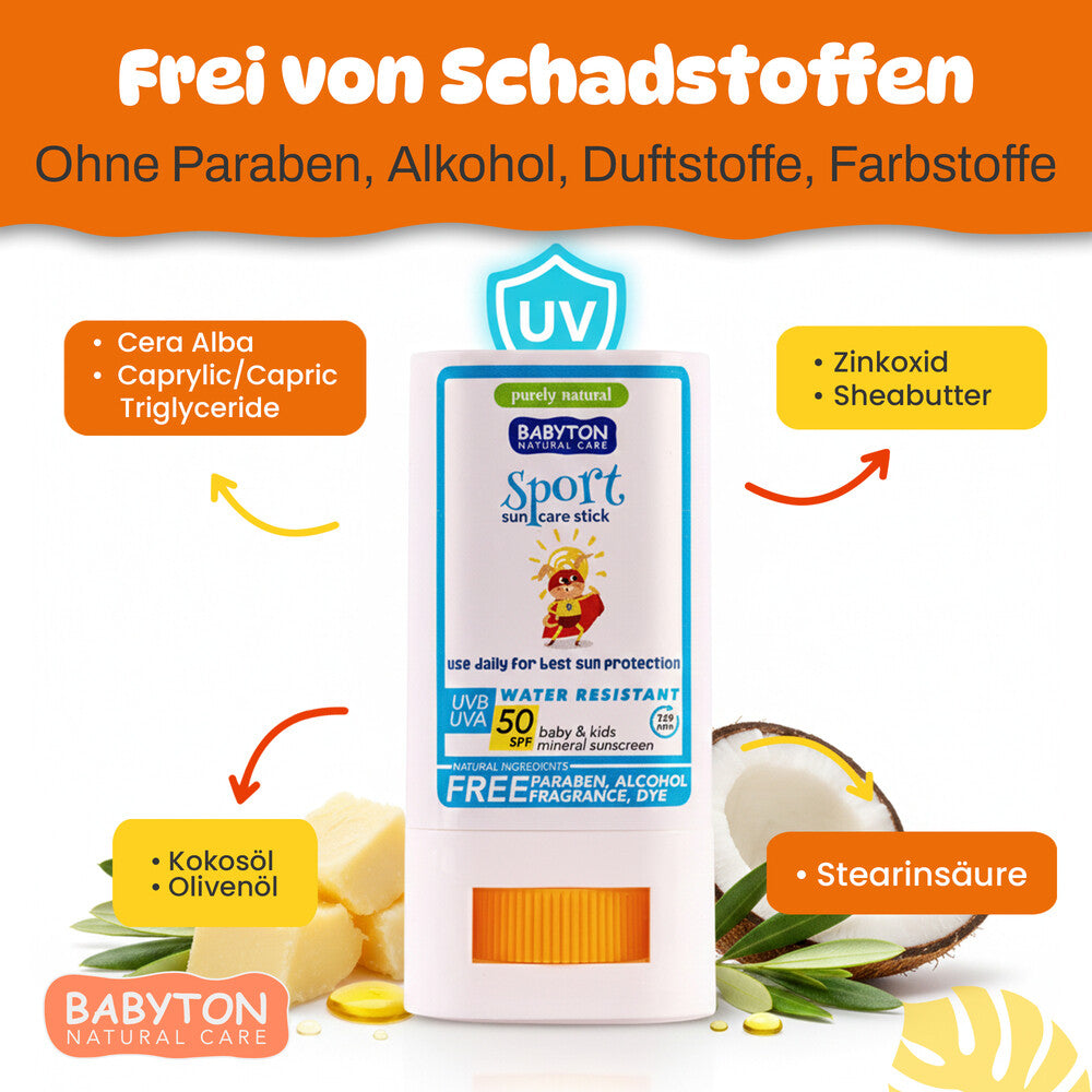 Babyton Kids Natural Sport Sonnenschutzstift LSF 50 20 g