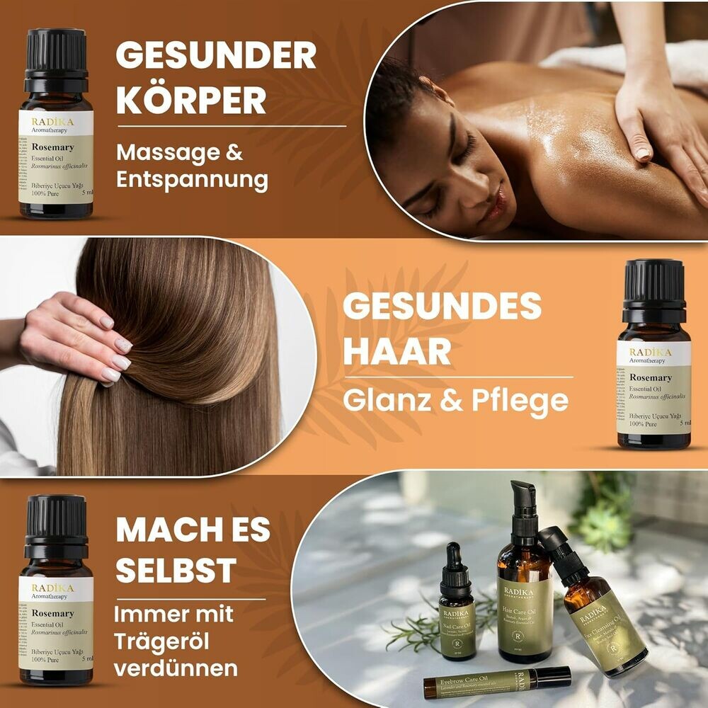 Rosmarinöl, ätherisches Öl, 100% Rein, BIO, natürlich, 10 ml