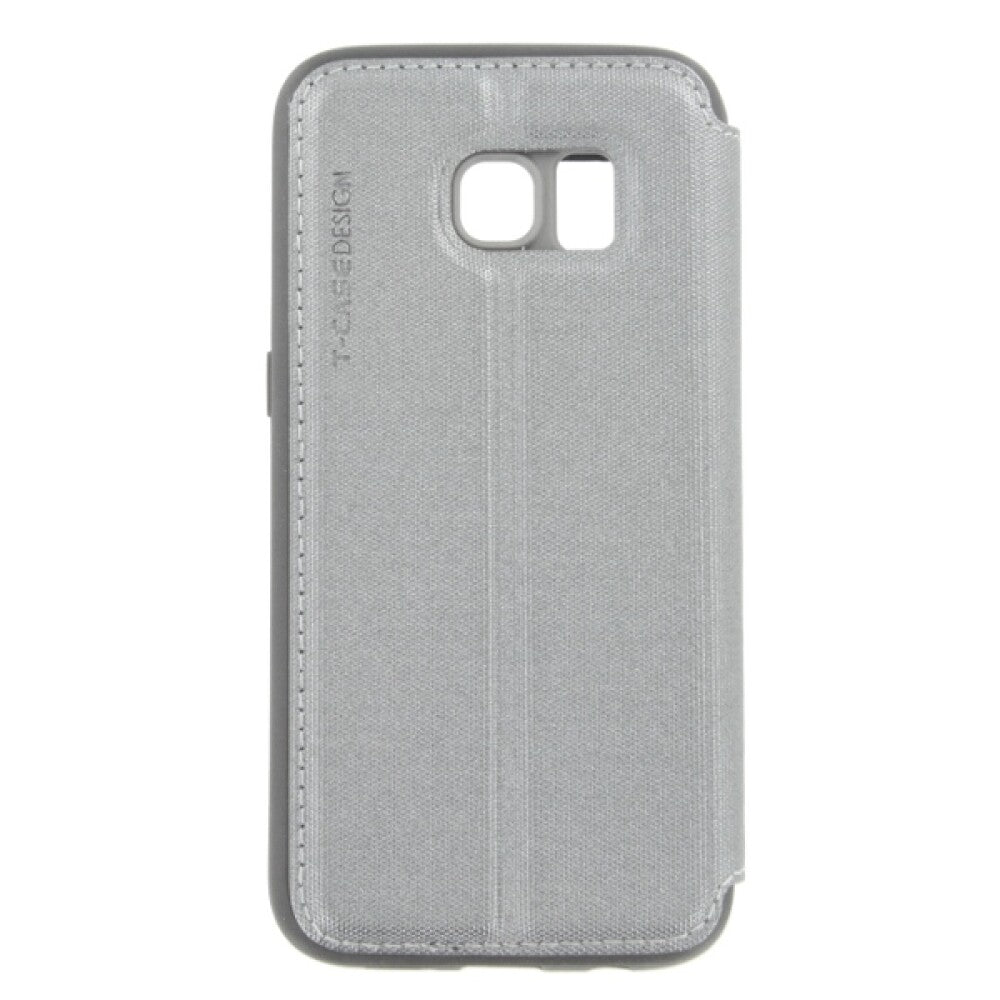 Lux Magnet Flip Handyhülle für Samsung Galaxy S7 grau Schutz Tasche