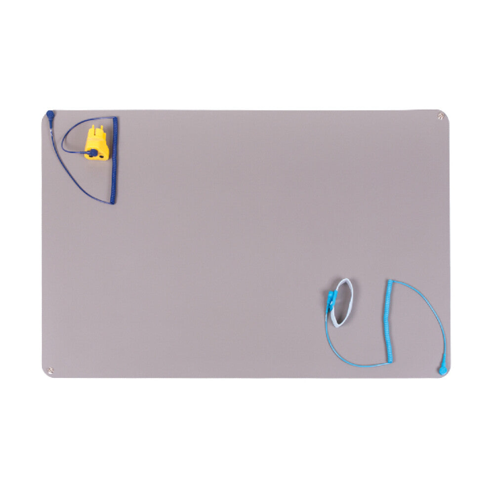 Original Premium ESD Gummitischmatte Starter Set 900mm x 610mm Grau CFT-57369