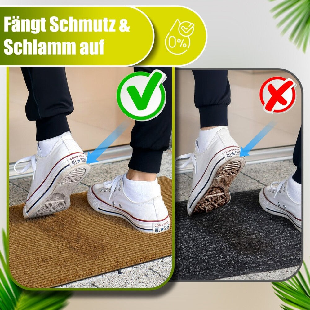 Decovetro® Kokosmatte Fußmatte | 40x60cm | 100 % natürliche Kokosfasern