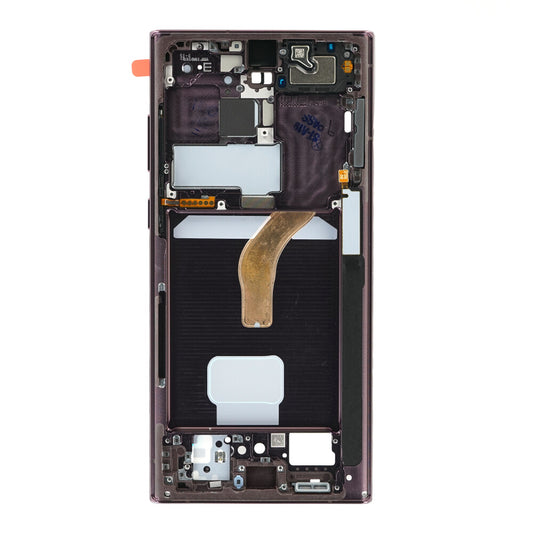 Original Mittelrahmen für Samsung Galaxy S22 Ultra SM-S908 Burgund GH96-14953B